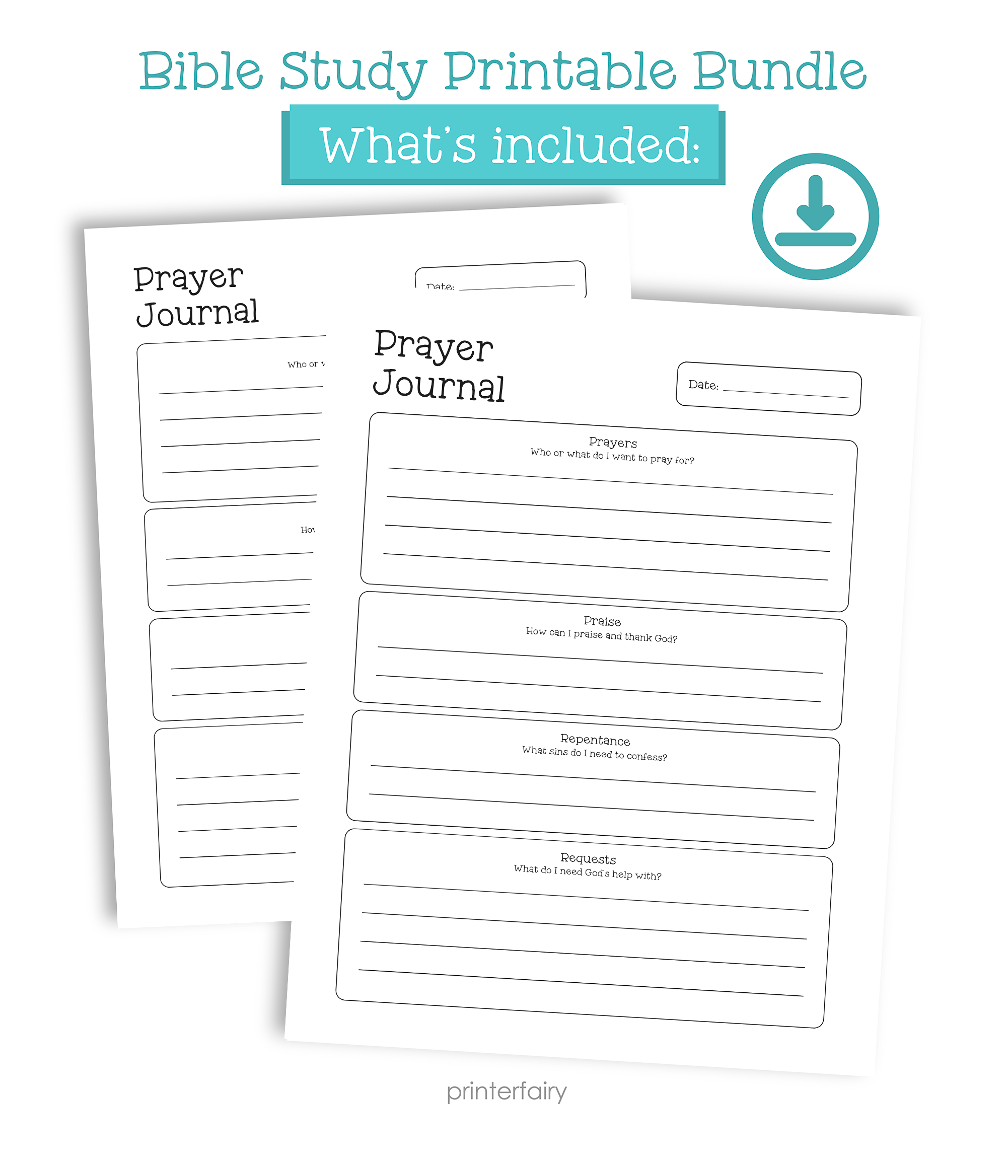 Bible Study Journal Printable Bundle