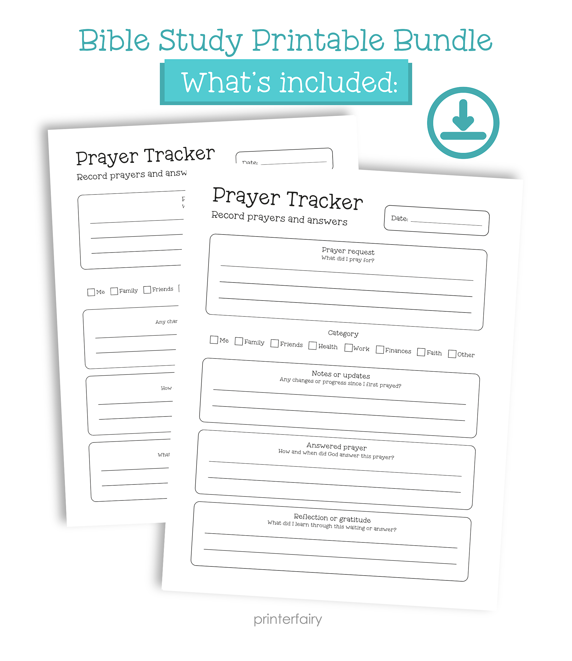 Bible Study Journal Printable Bundle