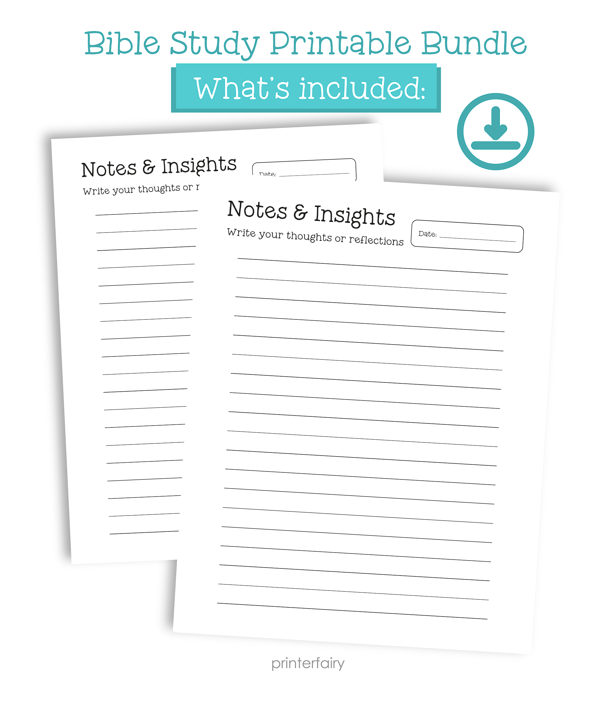 Bible Study Journal Printable Bundle