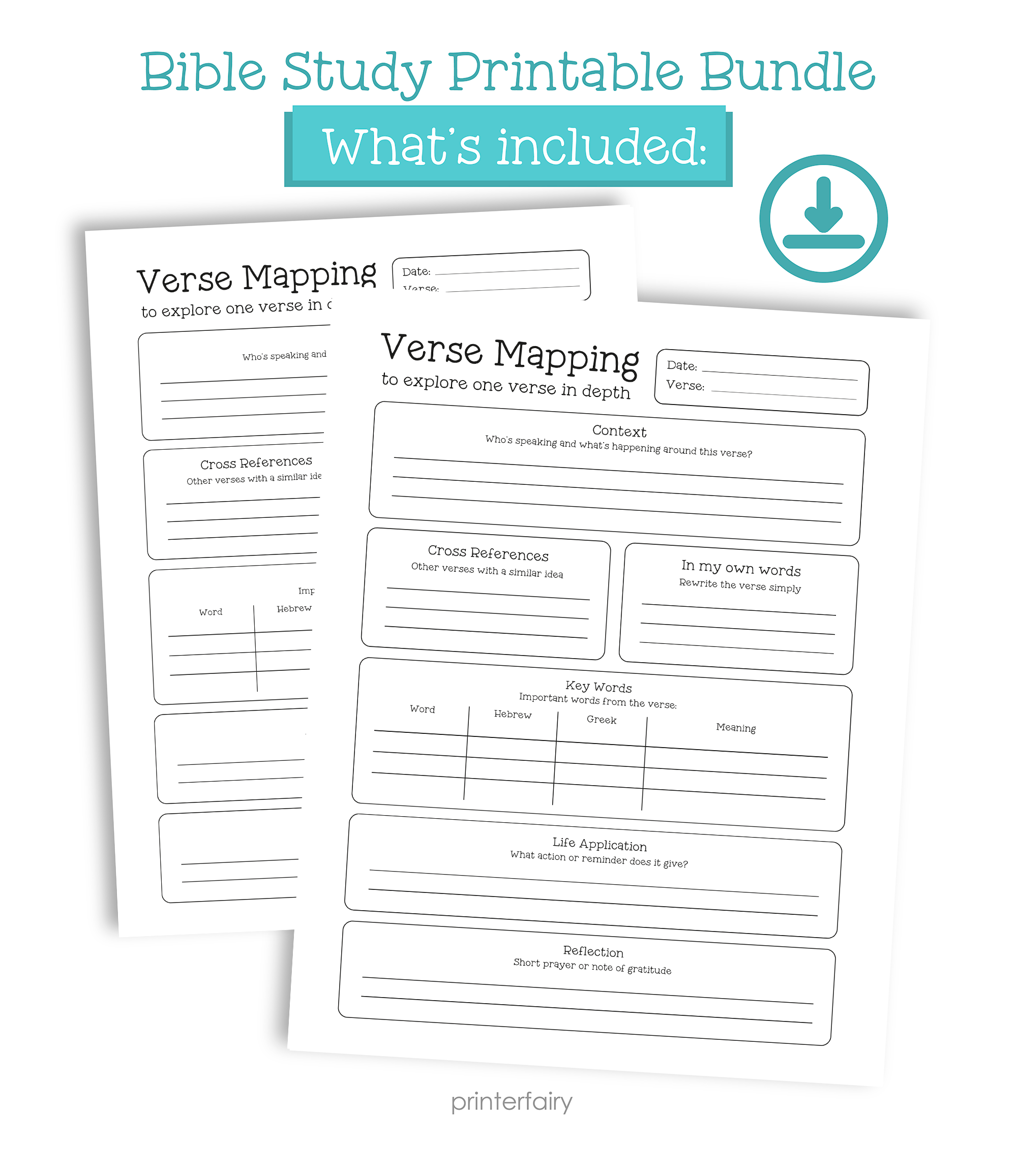 Bible Study Journal Printable Bundle