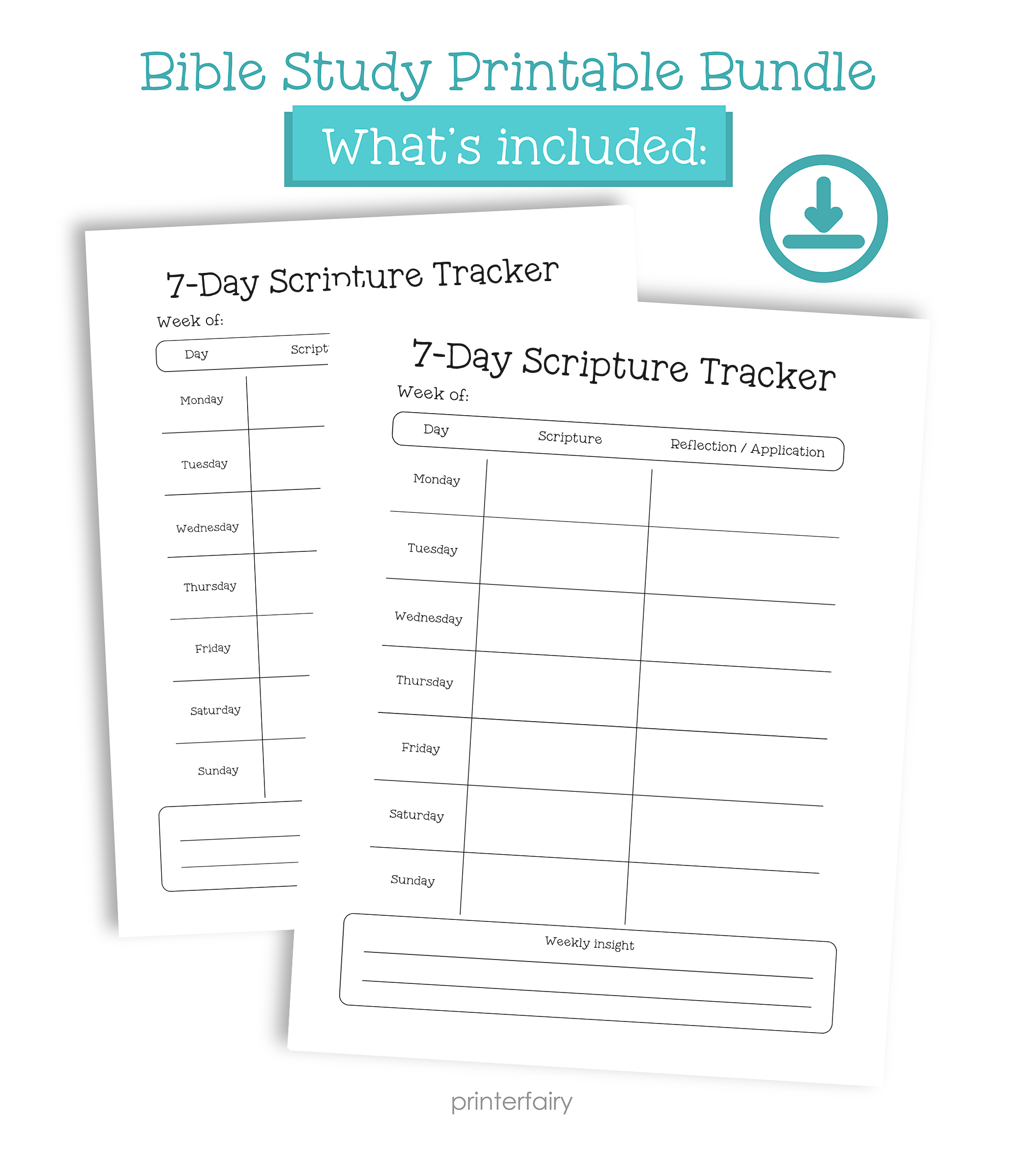 Bible Study Journal Printable Bundle