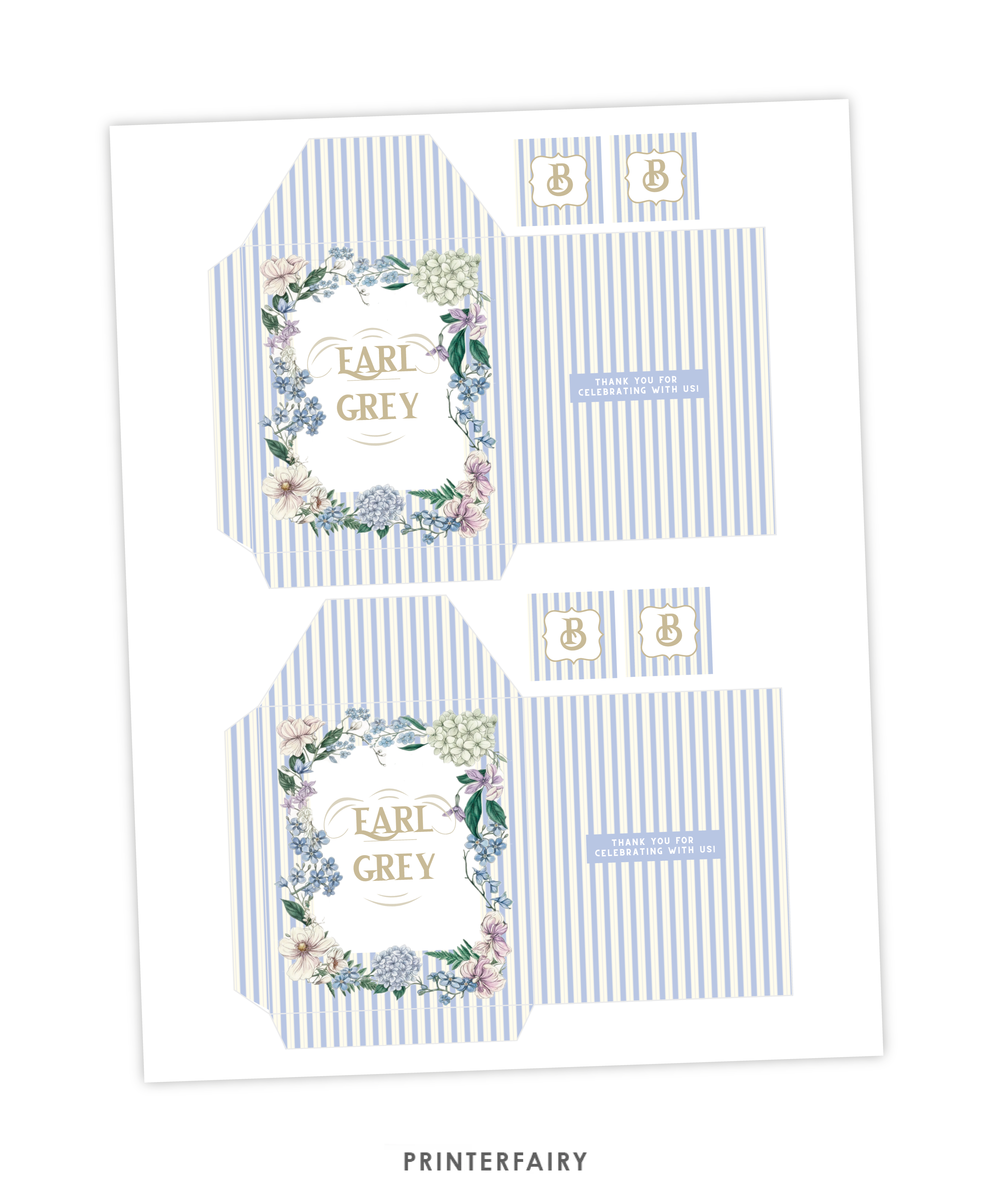 Bridgerton Tea Box and Tea Bag Envelopes