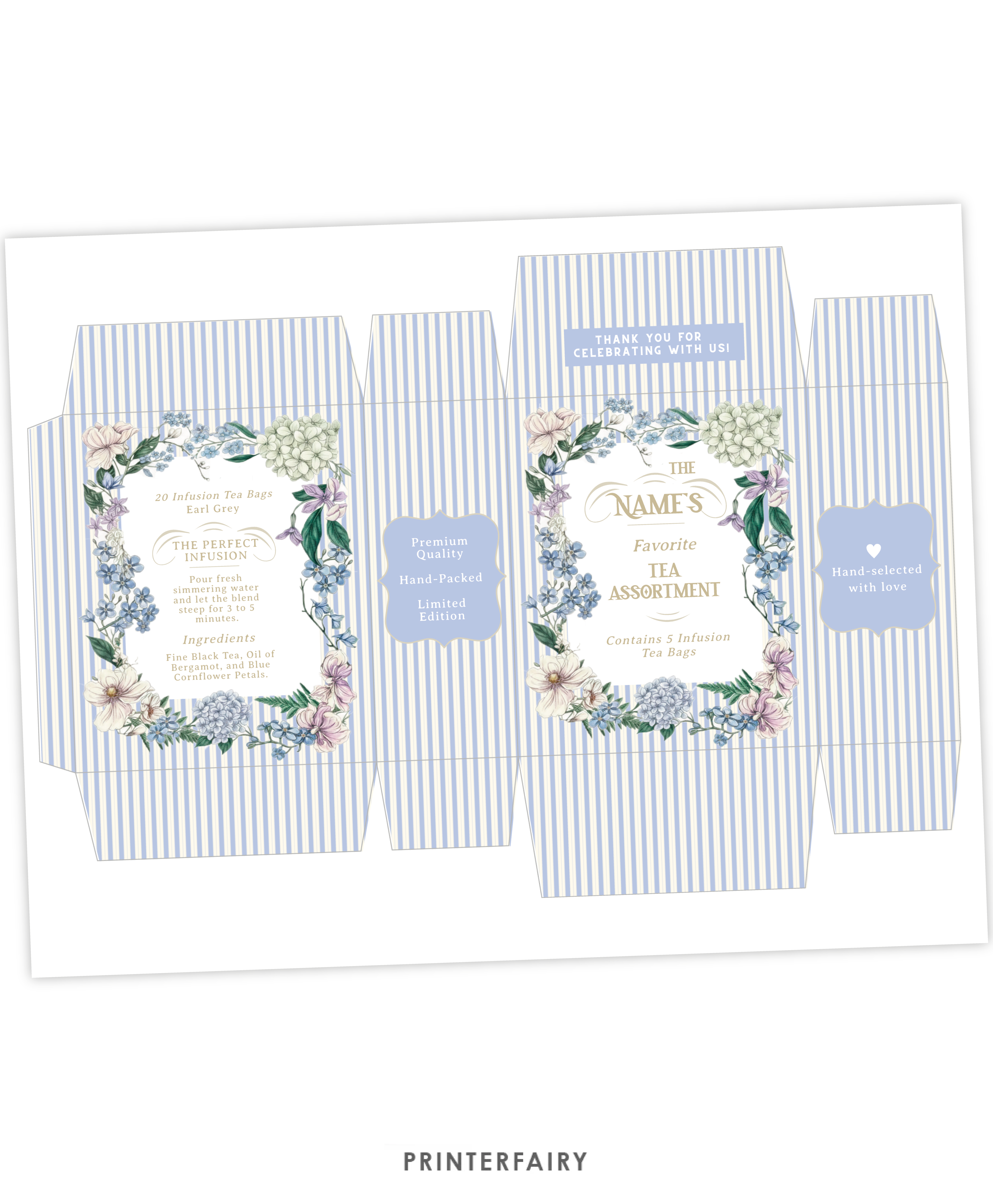 Bridgerton Tea Box and Tea Bag Envelopes