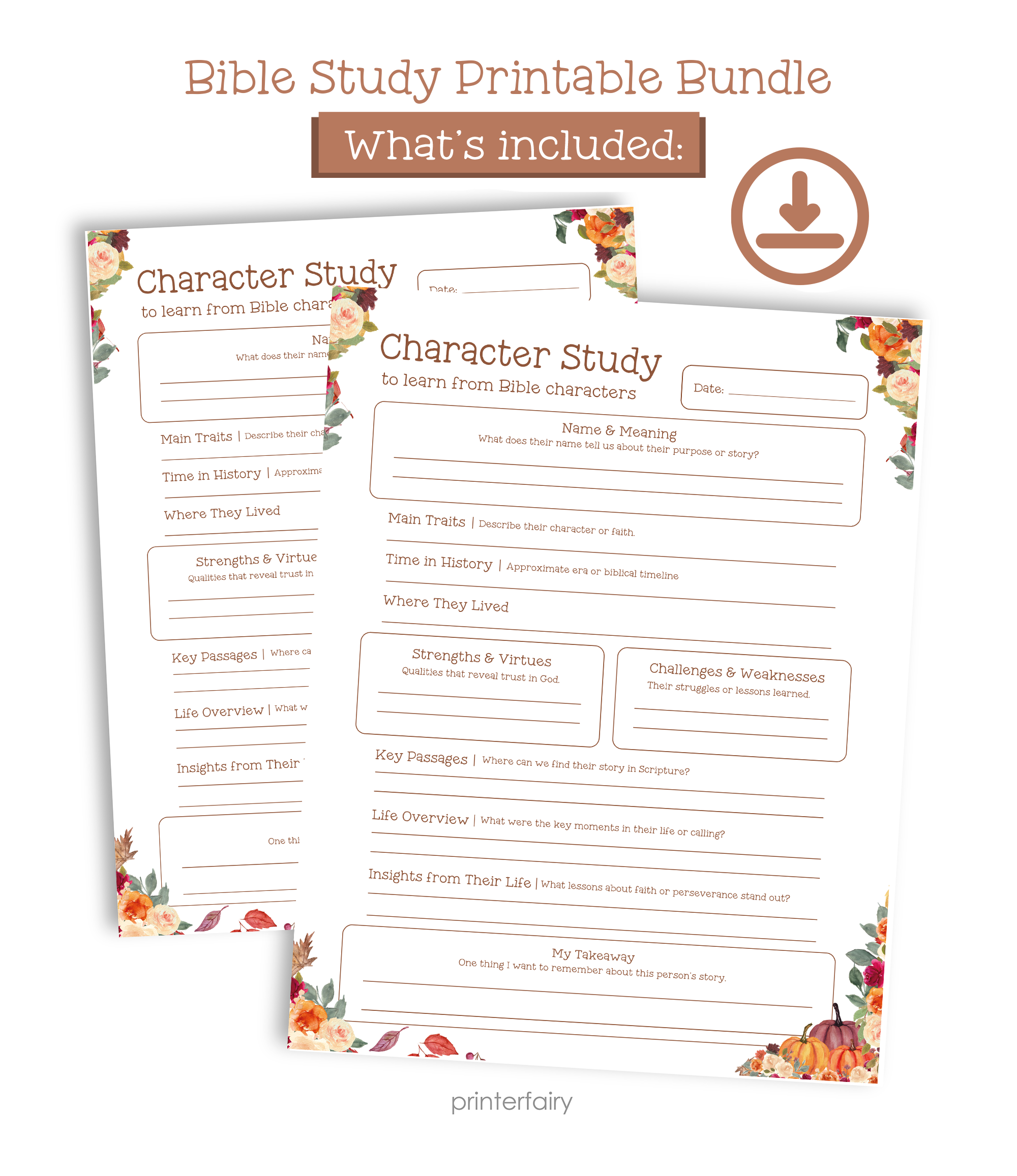 Thanksgiving Bible Study Journal Printable Bundle