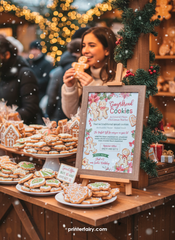 Christmas Market Flyer Template for Bakery