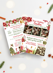 Christmas Market Candle Stall Flyer Template