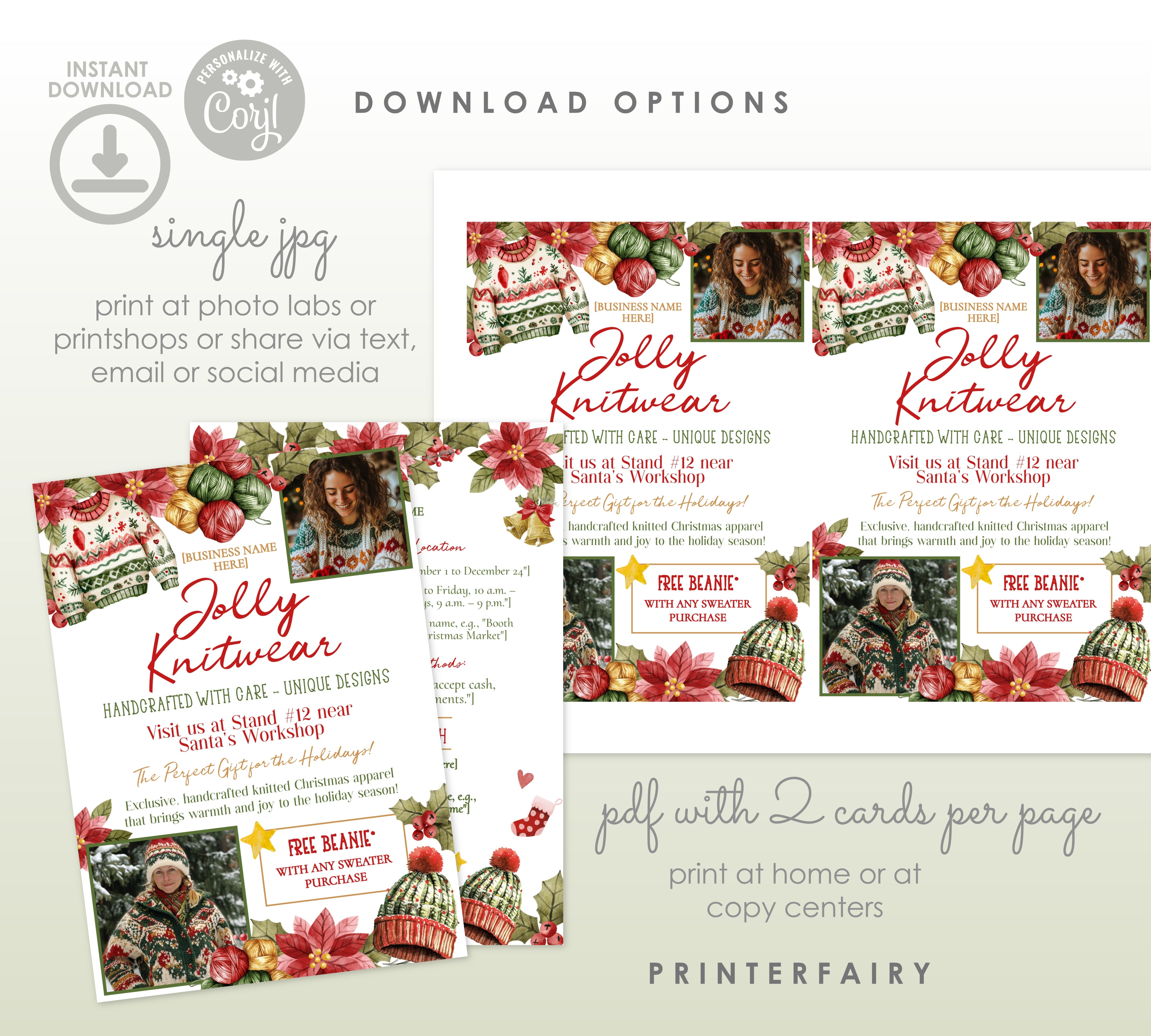 christmas editable printable template