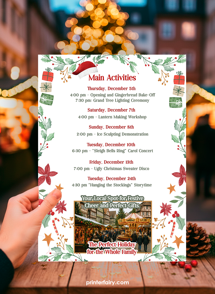 Editable Christmas Market Flyer Template