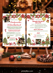 Christmas Market Flyer Template for Ornaments