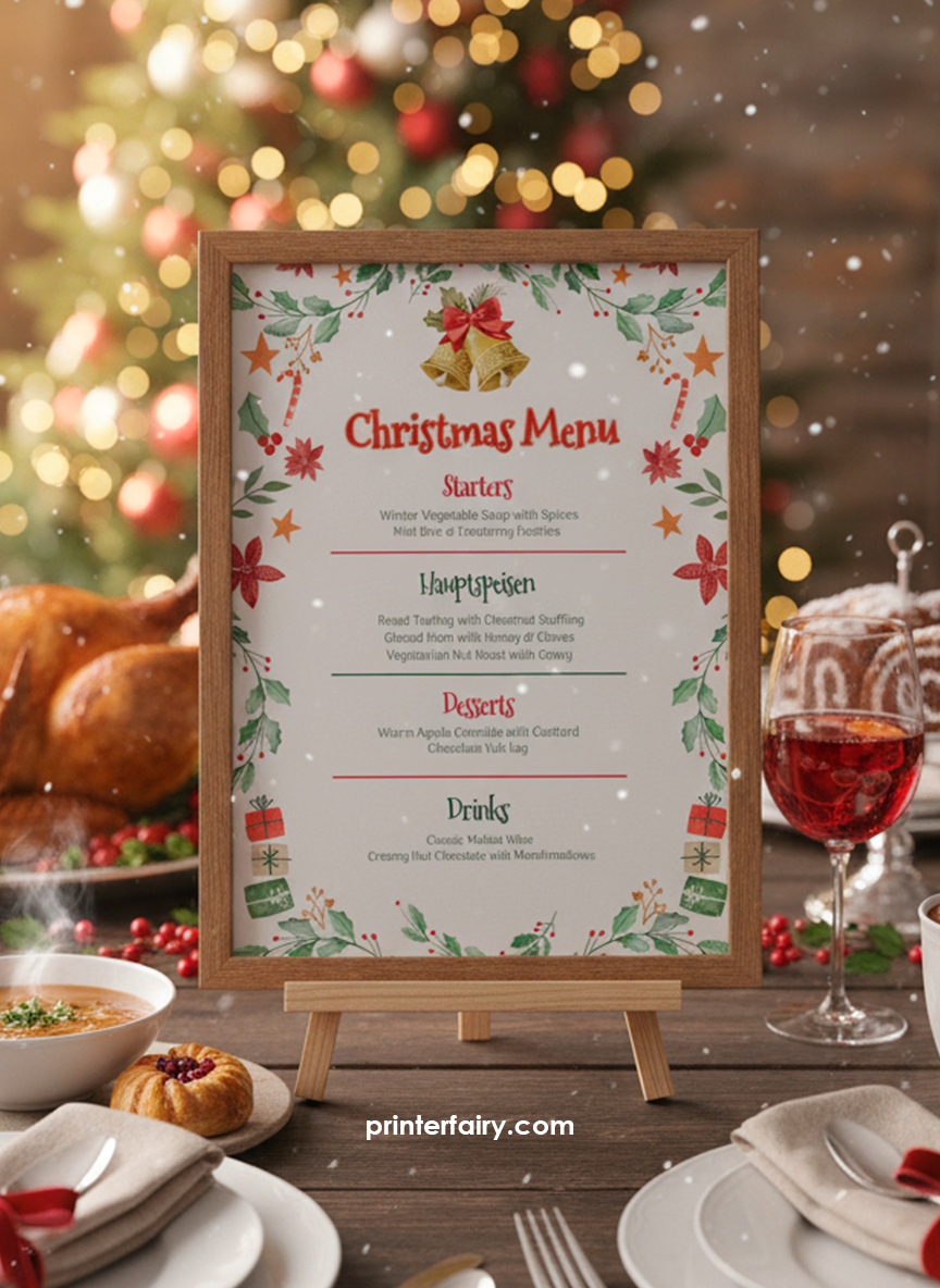 Editable Menu Template