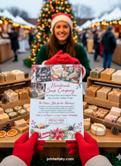 Christmas Market Flyer Template for Soap Crafters
