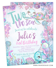 Under The Sea Second Birthday Invitation