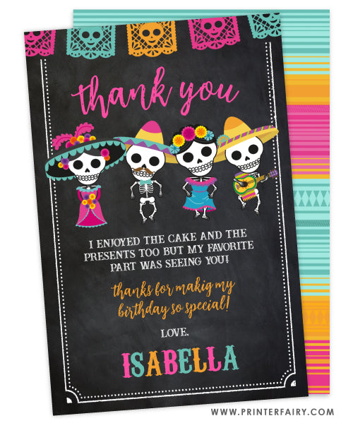 Dia de los Muertos Thanks You Card