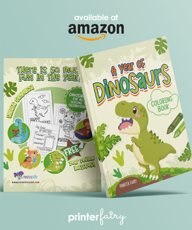 A Year of Dinosaurs: Coloring Book