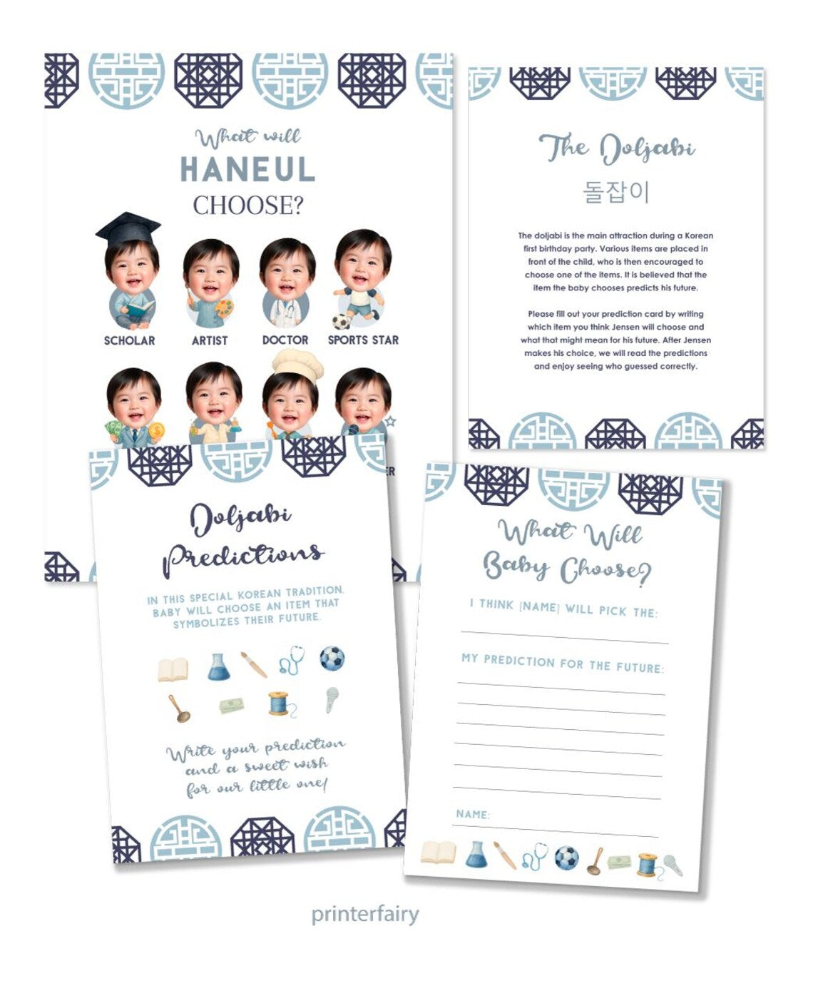 Doljanchi & Doljabi Boy Birthday Party Bundle