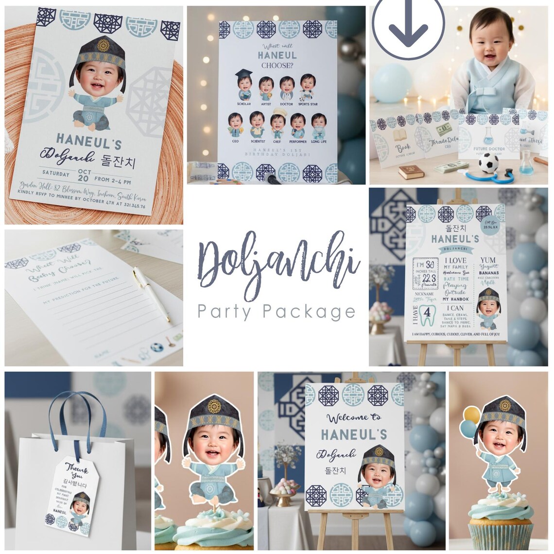 Doljanchi & Doljabi Boy Birthday Party Bundle