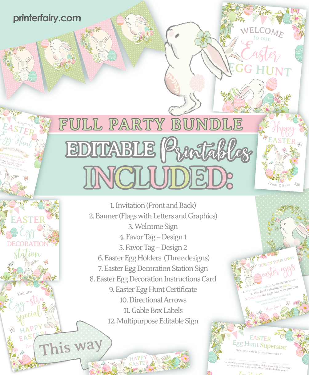 Easter Egg Hunt Printable Bundle