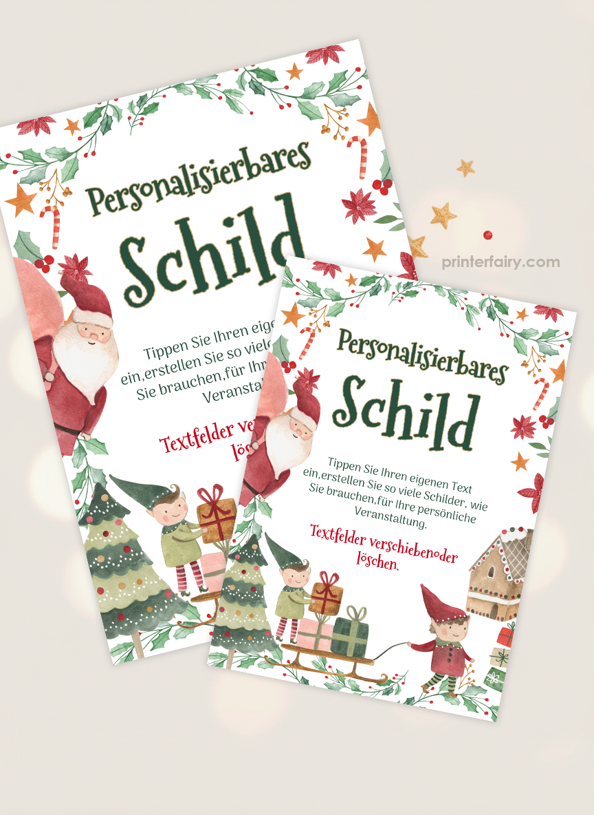 Editierbares Schild Vorlage