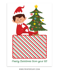 elf printable gift card template