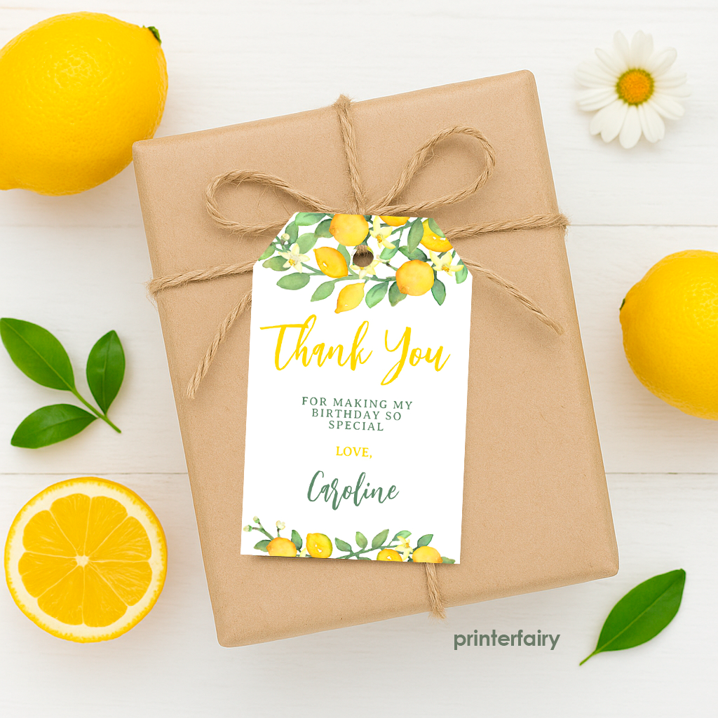 Lemonade Sunshine Favor Tag