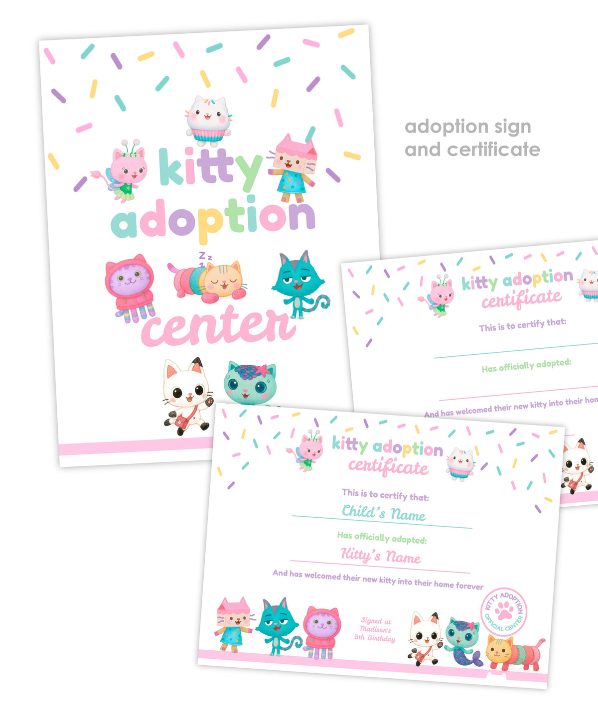 Gabby's Dollhouse Kitty Adoption Set