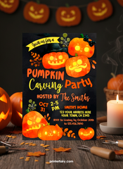 Pumpkin Carving Party Invitation