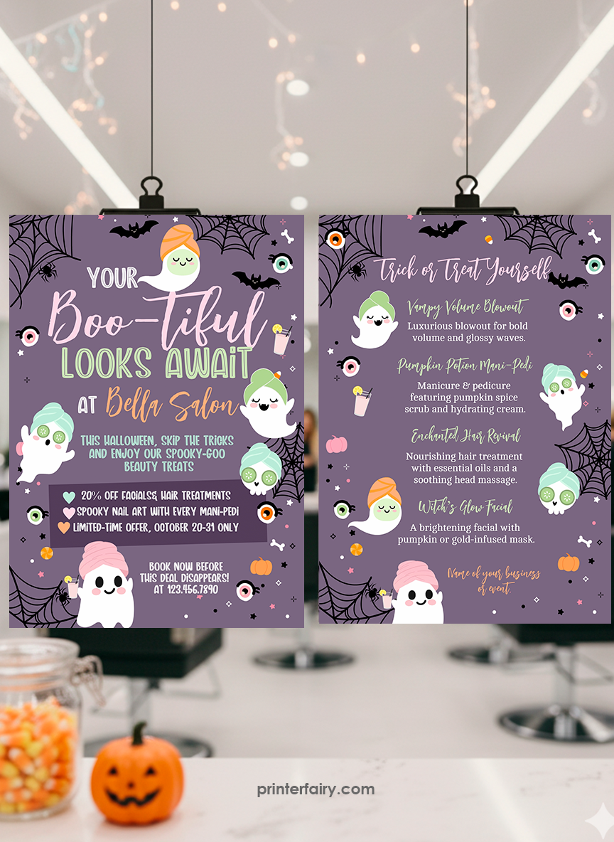 Halloween Spa Flyer