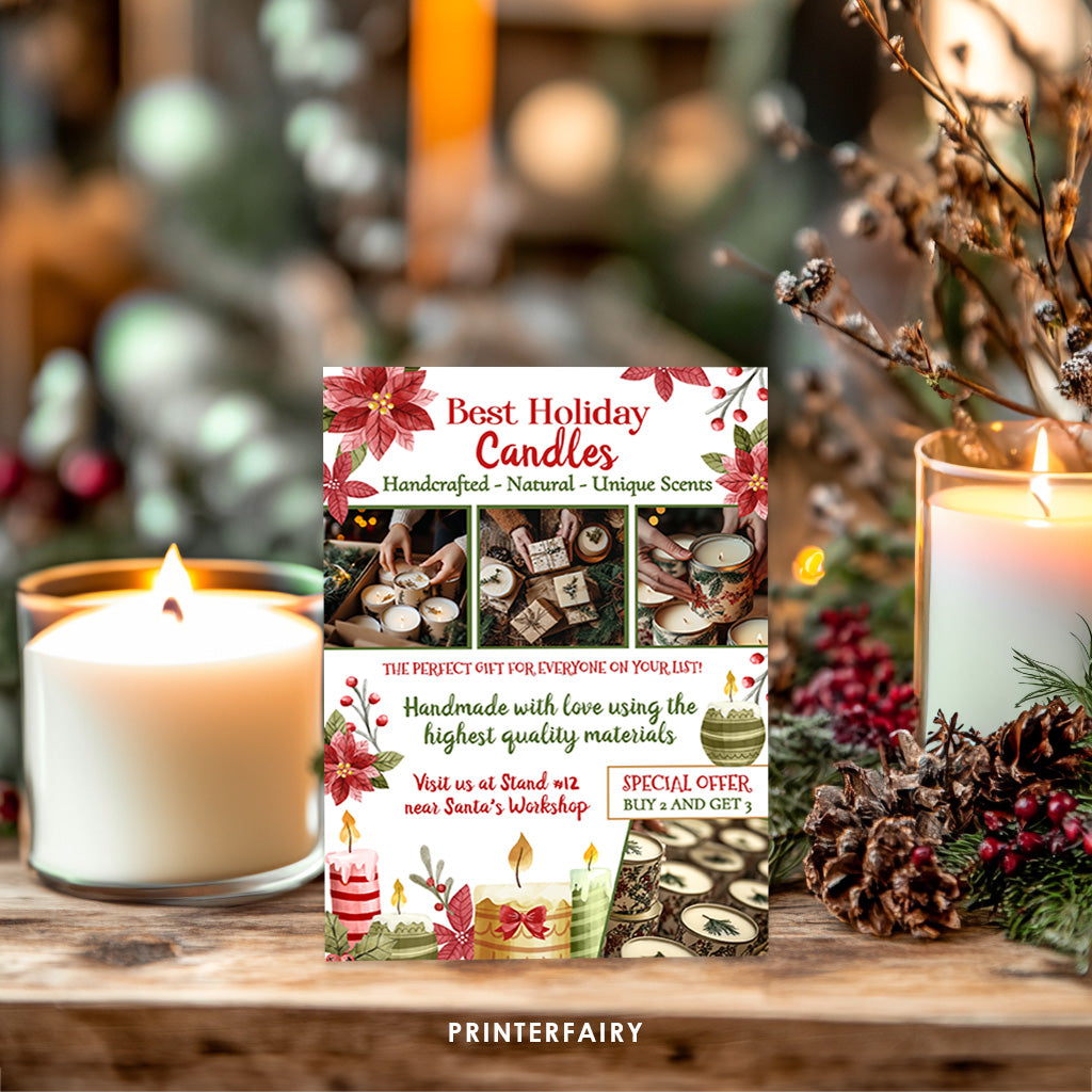 Christmas market flyer template