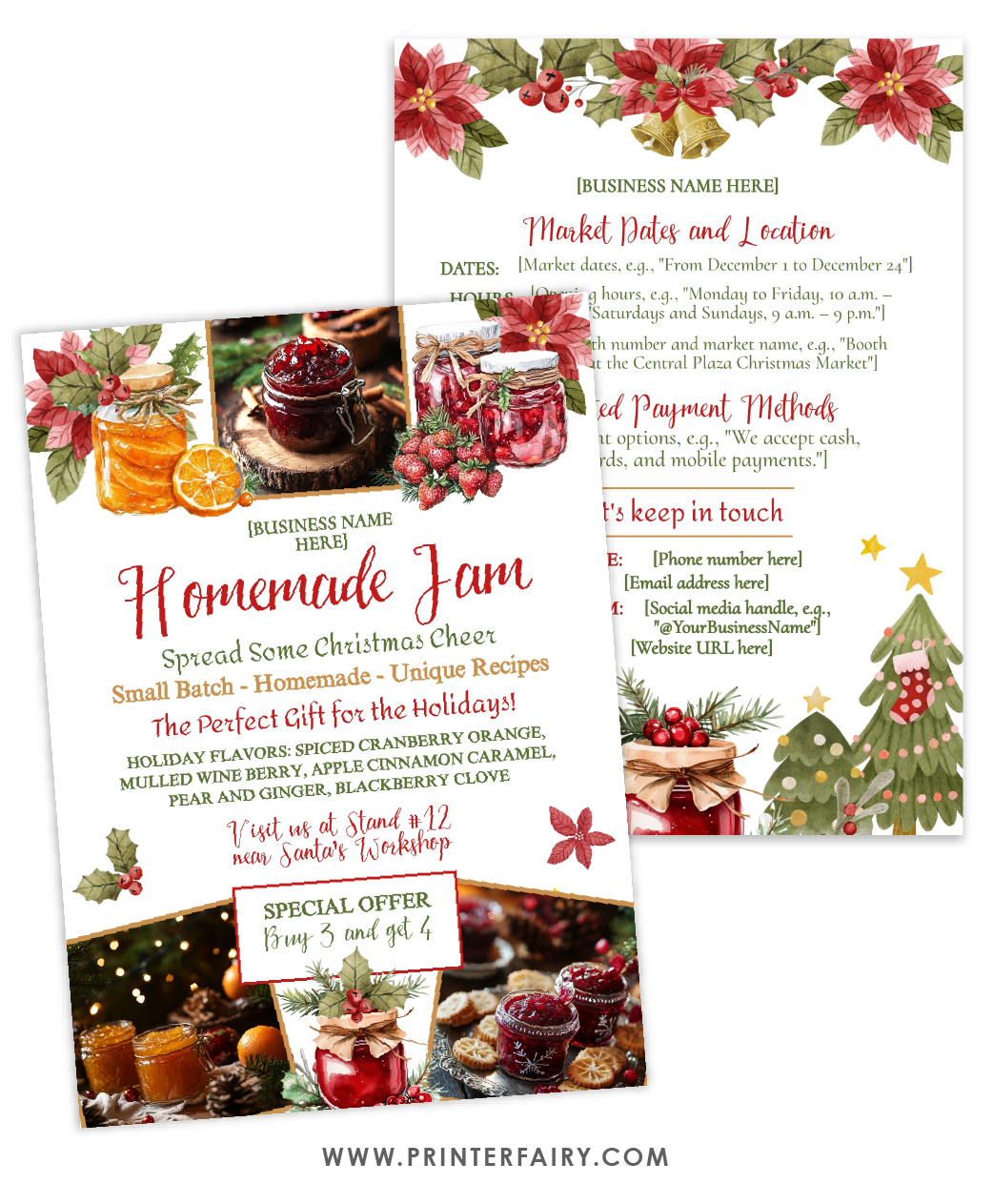 christmas market flyer template