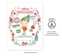 DIGITAL - Elf Santa Sack Personalized Design