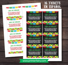 Fiesta Diaper Raffle Ticket, Spanish Baby Shower (Instant Download)