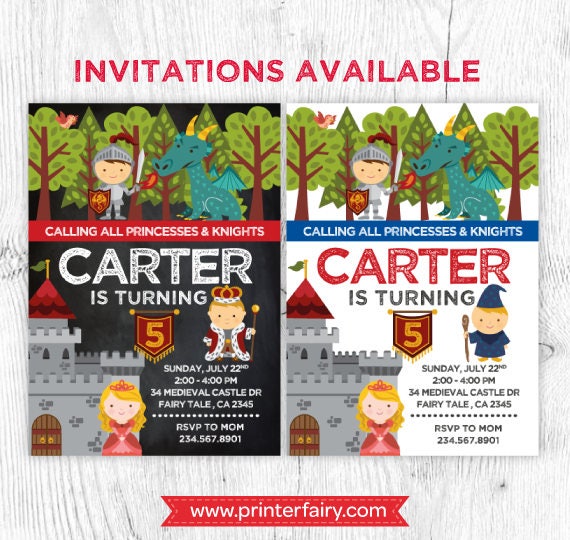 Knight Birthday Banner, Medieval Party Decor (Digital Download)