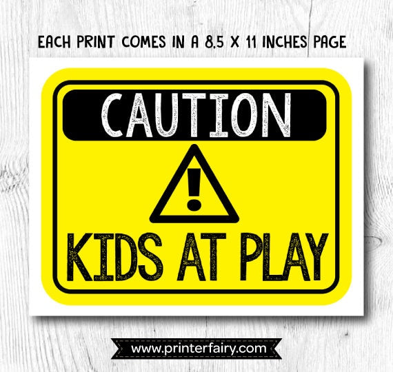Construction Birthday Party Props, Set of 9 signs (Digital Download)