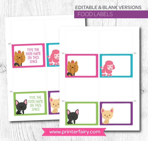 Puppy Birthday Party Printables, Pet Adoption Theme (Digital Download)