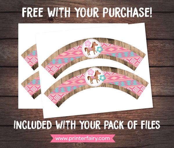 Pony Birthday Party Package, Country Theme (Instant Download)