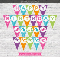 Dragon Girl Birthday Party, Printable Package (Instant Download)