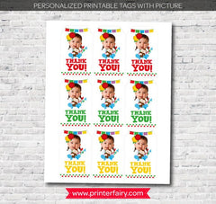 Personalized Fiesta Photo Thank You Tags (Digital Printable)