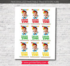 Personalized Fiesta Photo Thank You Tags (Digital Printable)