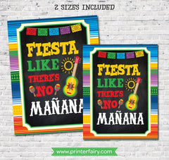Fiesta Sign Package, Mexican Birthday Party Decorations, Fiesta Baby Shower, Instant Download
