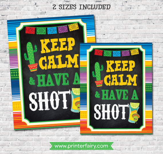 Fiesta Sign Package, Mexican Birthday Party Decorations, Fiesta Baby Shower, Instant Download