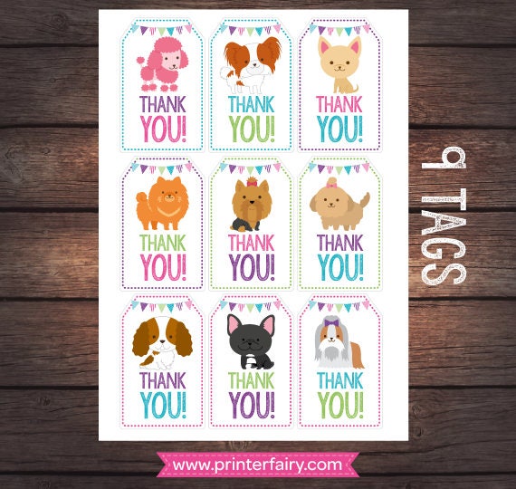 Puppy Birthday Party Printables, Pet Adoption Theme (Digital Download)