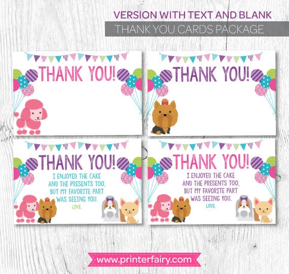 Puppy Birthday Party Printables, Pet Adoption Theme (Digital Download)