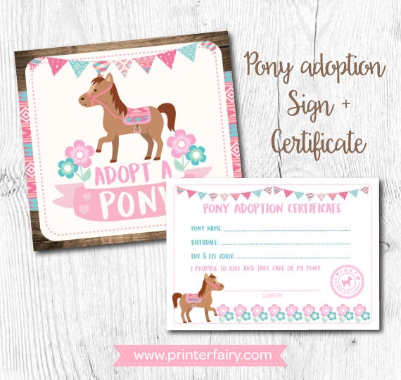 Pony Birthday Party Package, Country Theme (Instant Download)