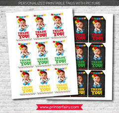 Personalized Fiesta Photo Thank You Tags (Digital Printable)