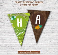 Insects Printable Banner, Creepy Crawlers Printable Garland, Outdoor Birthday Party Decorations, DIGITAL, Instant Download