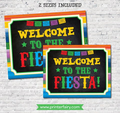 Fiesta Sign Package, Mexican Birthday Party Decorations, Fiesta Baby Shower, Instant Download
