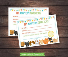 Puppy Adoption Party Printables, Pet Birthday Decor (Digital Download)