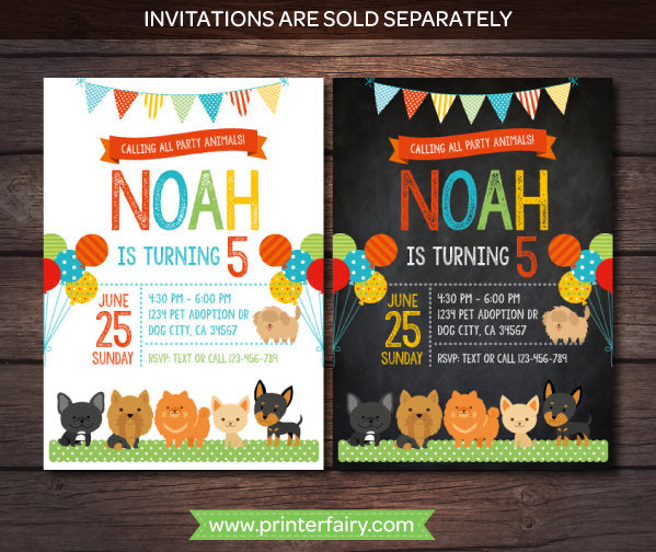 Puppy Adoption Party Printables, Pet Birthday Decor (Digital Download)