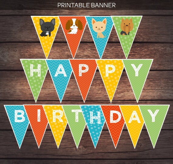 Puppy Adoption Birthday Party Package, 7 Printables (Digital Download)