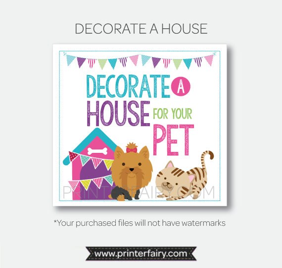Puppy & Kitty Adoption Station Printables, Pet Adoption Center (Digital Download)